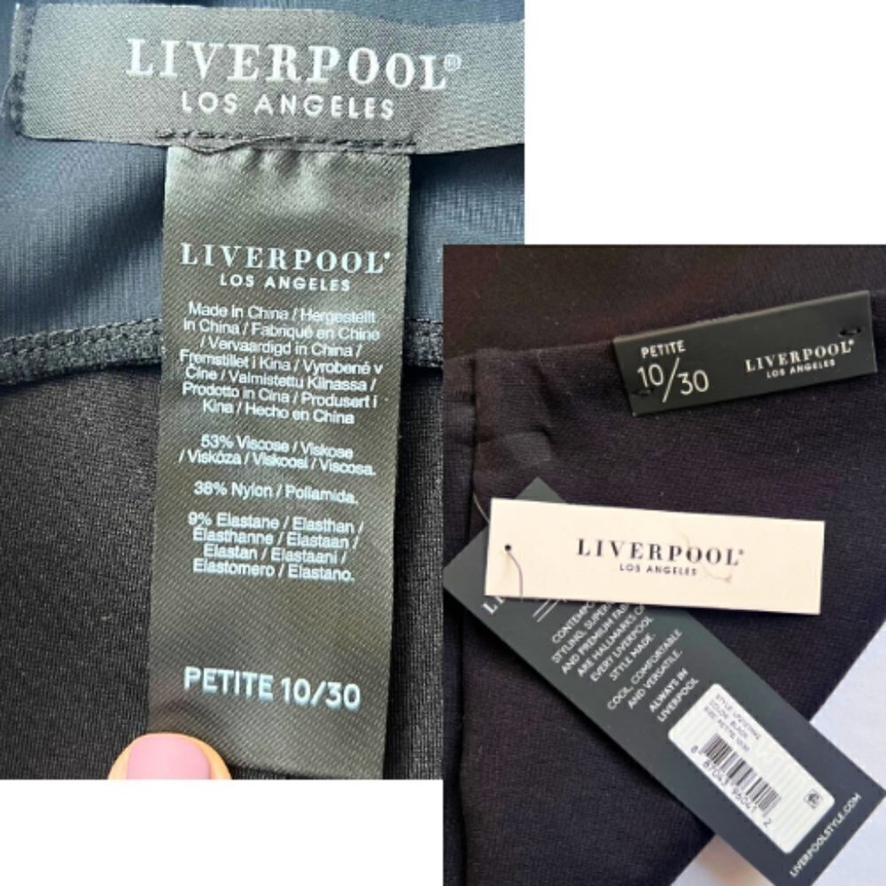 LIVERPOOL Petite Black High Rise Legging Size 10P - Picture 6 of 9